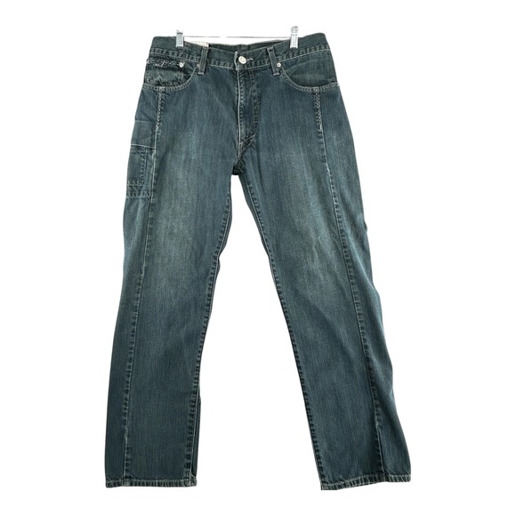 Y2K Levis Redwire Straight Leg Jeans Mens Size 34x32 (35x30.5)Blue Denim - Picture 1 of 11